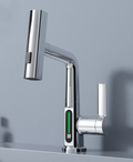 Intelligent digital pull-out basin faucet with temperature digital display rotation Nanag store