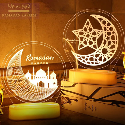 Moon star light, islam Ramadan decorations