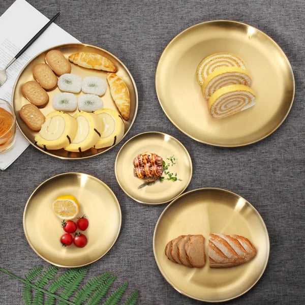 Gold Round Plate - Nanag store