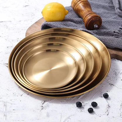 Gold Round Plate - Nanag store