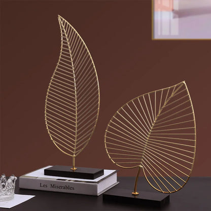 Golden leaf figurines