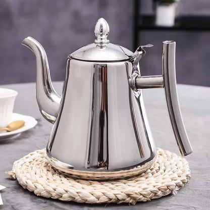 Golden silver teapot with infuser - Nanag store