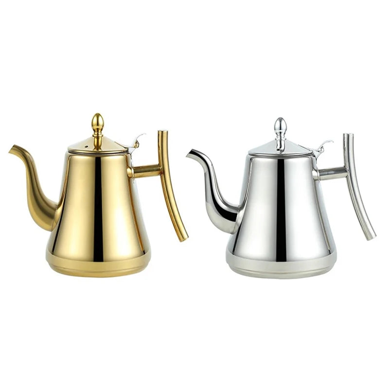 Golden silver teapot with infuser - Nanag store