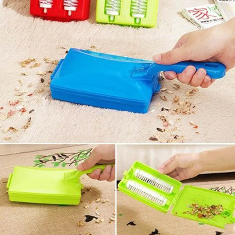 Double brush head handheld carpet table brush