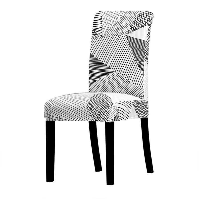 Эластичный эластичный чехол для стула с эластичным принтом