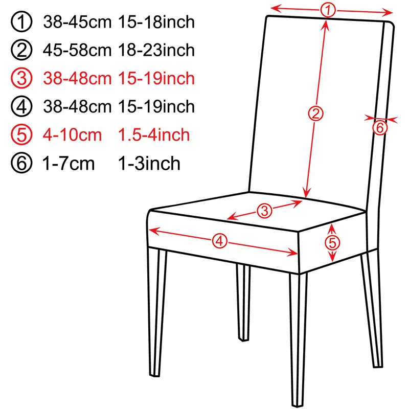 Stretch anti-dirty elastic printed chair cover