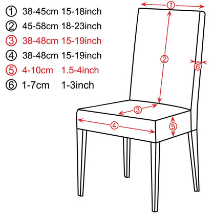 Stretch anti-skitten elastisk trykt stol deksel