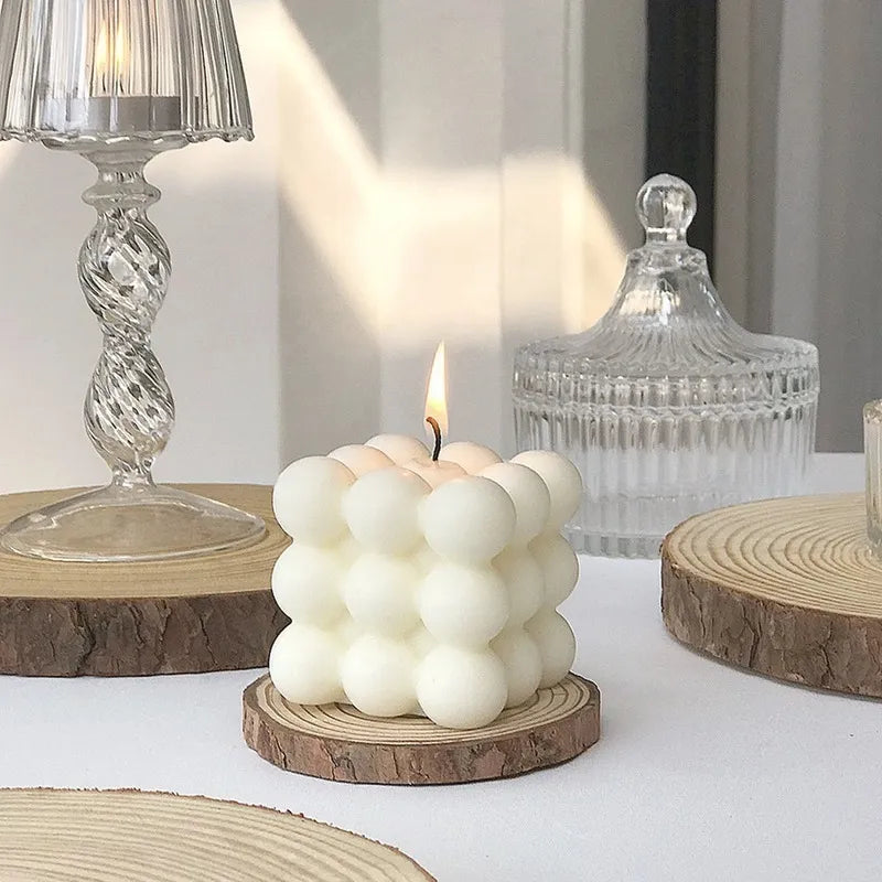 Modern big cube bubble candle soy wax Nanag store