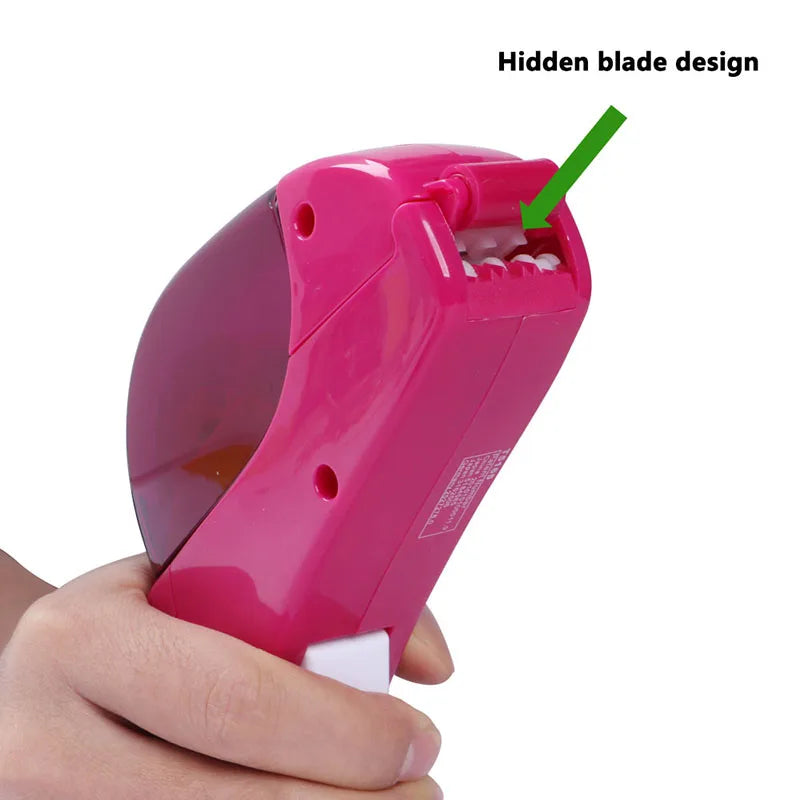 Automatic tape dispenser hand-held one press cutter