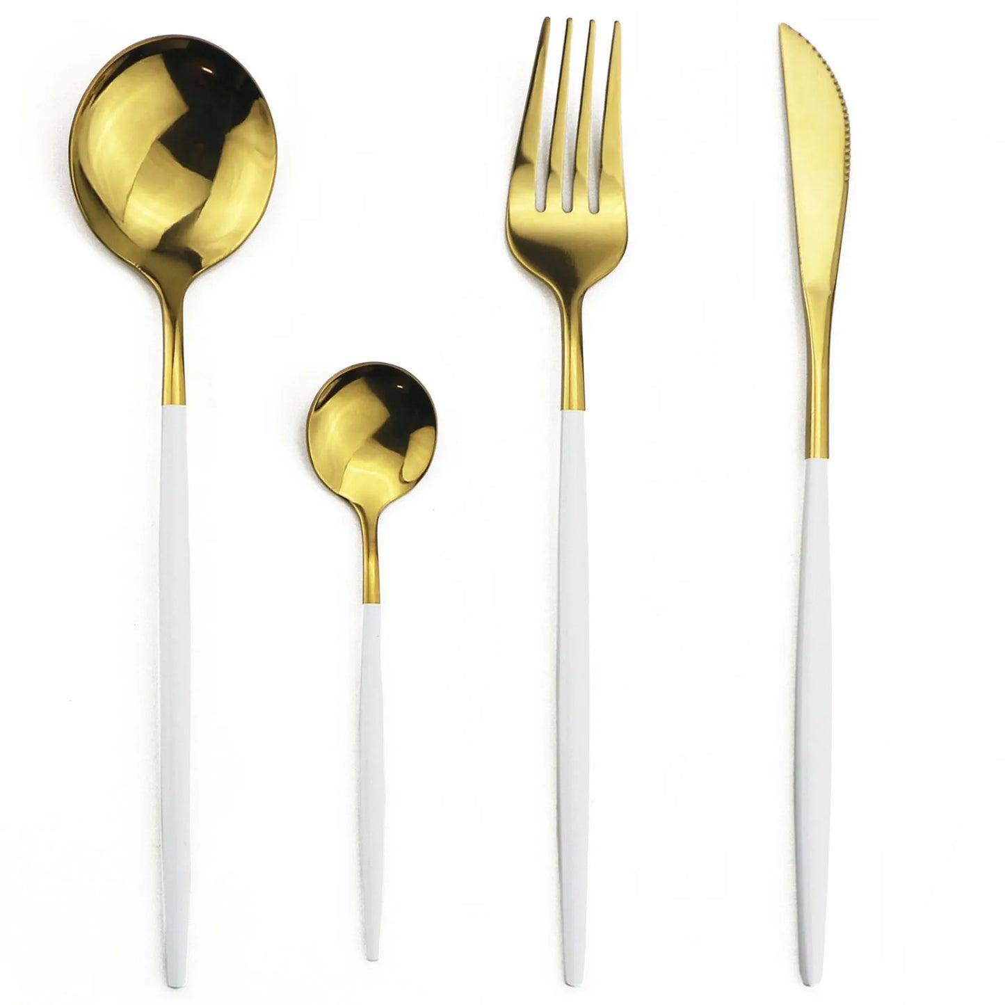 24pcs Gold Dinnerware Set