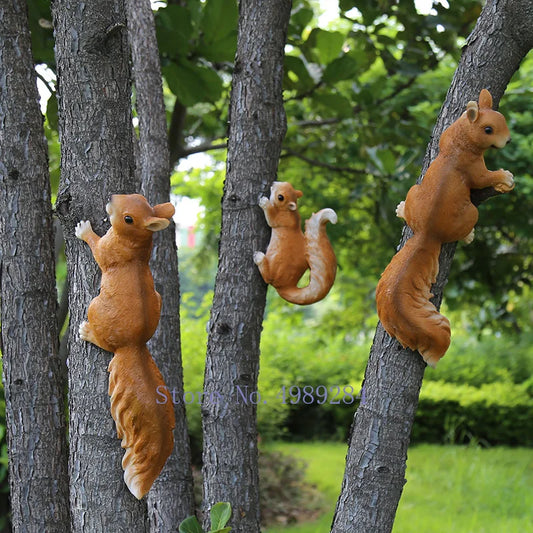 Creative resin squirrel garden decoration home outdoor