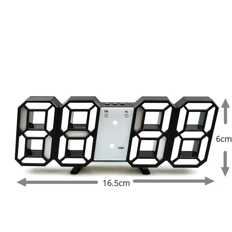 Reloj LED de pared digital 3D