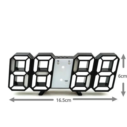 3D цифровые настенные светодиодные часы