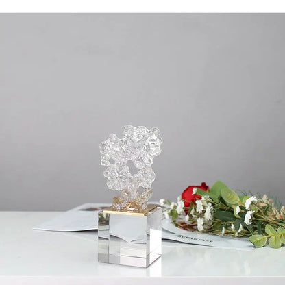 Transparent coral stone sculpture