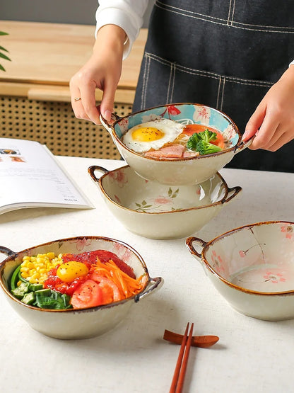New Japanese style double ear soup bowl