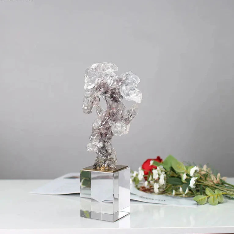 Transparent coral stone sculpture