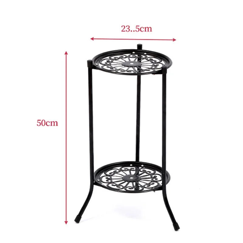 2 Tiers metal potted plant stands