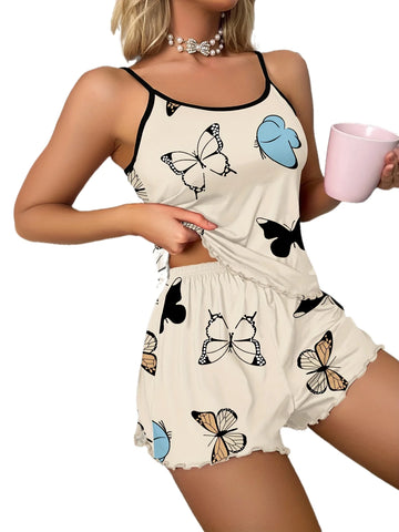 Women Butterfly Pajama Set