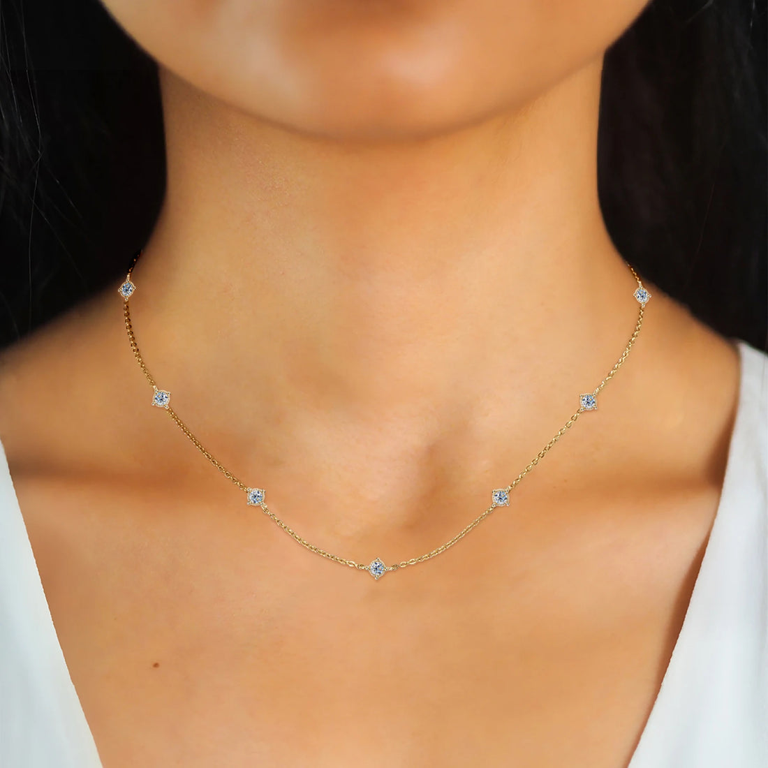 Moissanite Pendant Necklace