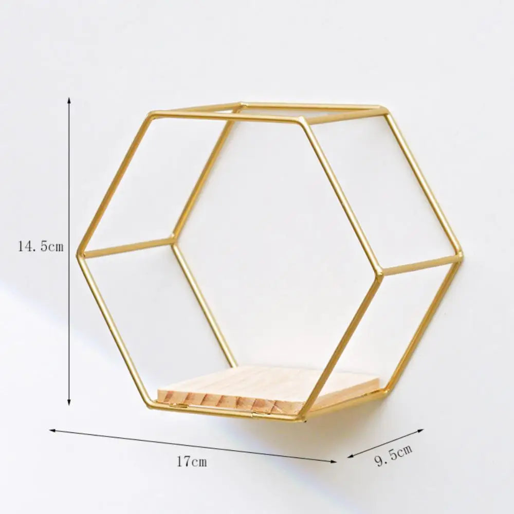 1/ 2/4 pieces of a wall-mounted hexagon shelf
