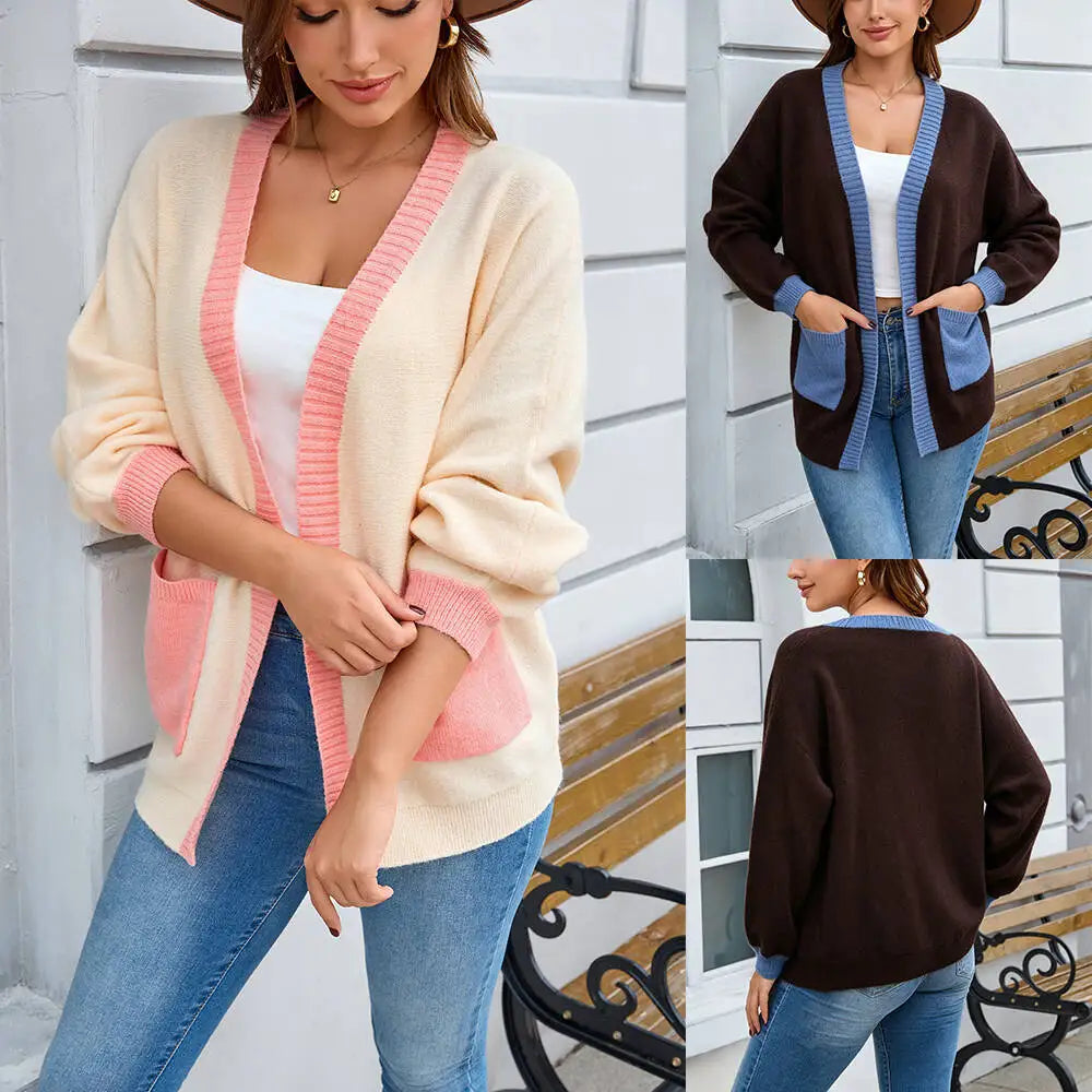 Women's Contrast Cardigan