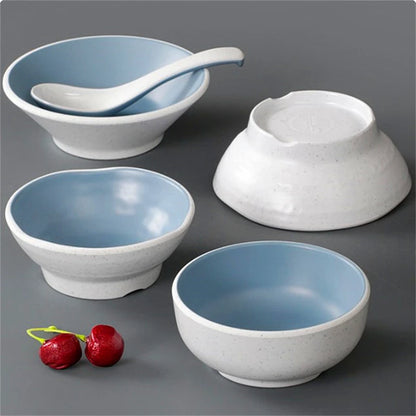 Fortykket Melamine Noodle Bowl Multi-size Imitasjon Porselen