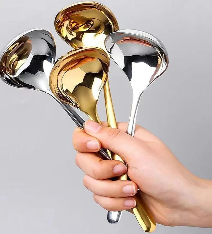 Stainless steel big head round spoon