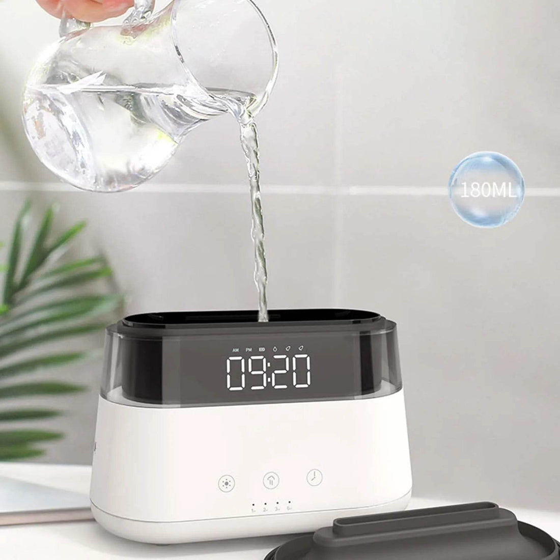 180ml air humidifier with night light, mist purifier maker with watch - Nanag store