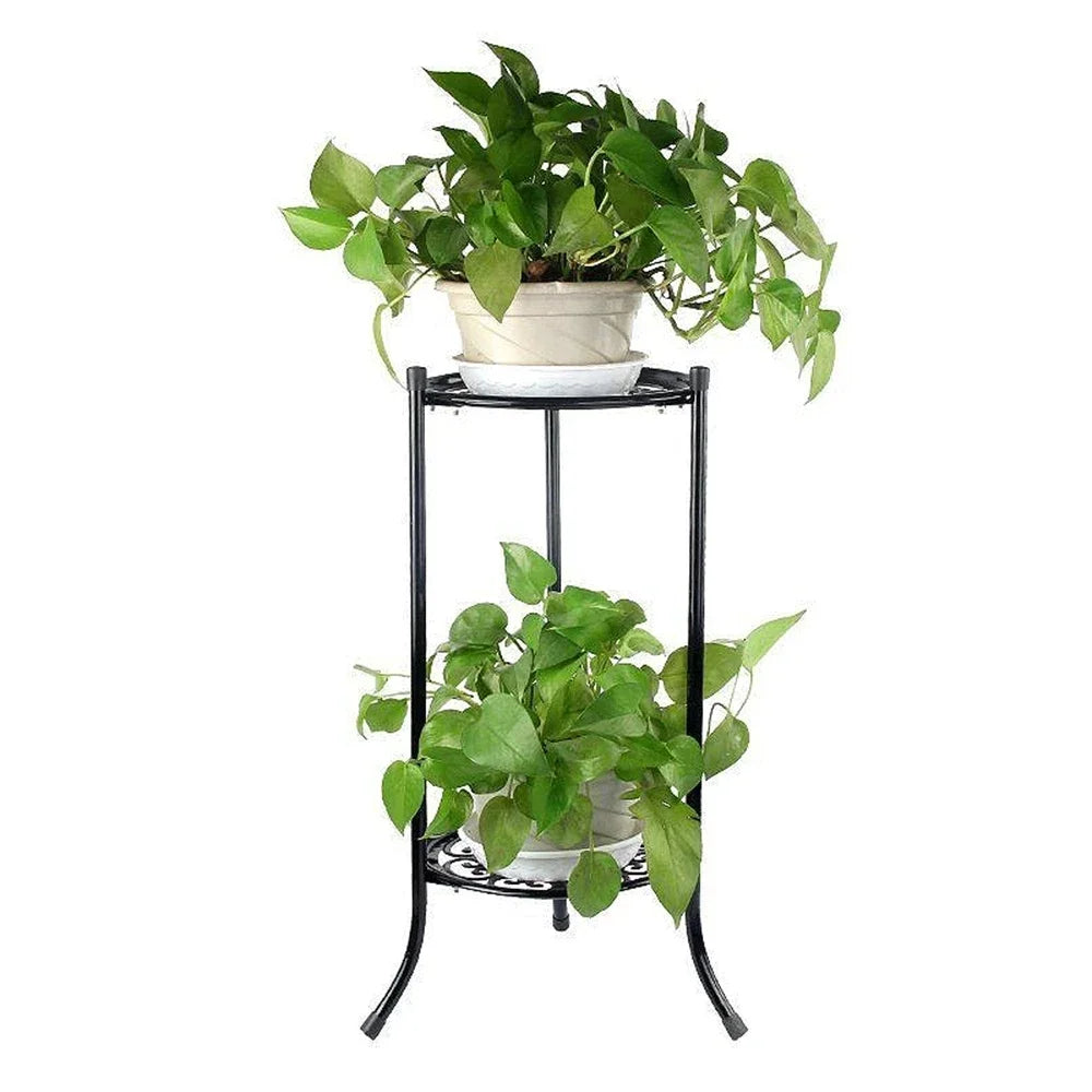 2 Tiers metal potted plant stands