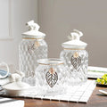 Glass Food Storage Jar with Rabbit Cover - Nanag store