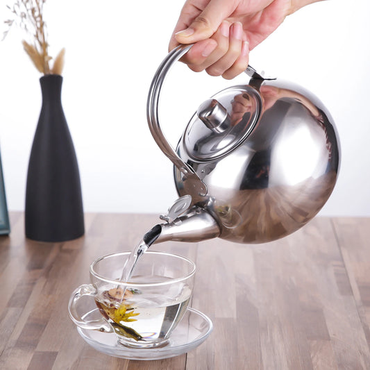 Stainless steel teapot and pot for boiling water