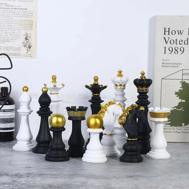 1pc Piezas de ajedrez de resina accesorios para juegos de mesa