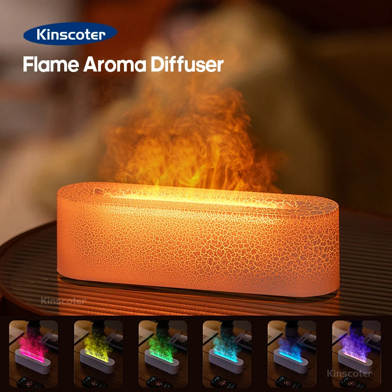 Aroma diffuser with LED and 7-color Flame Humidifier