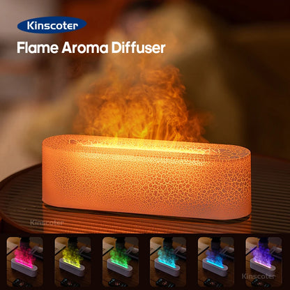 Aroma diffuser with LED and 7-color Flame Humidifier