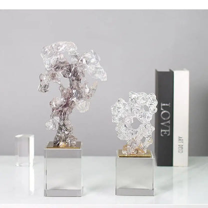 Transparent coral stone sculpture