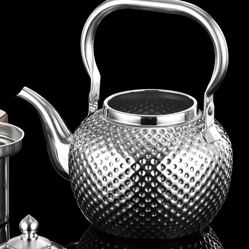 silver gold Stainless steel teapot 1.2/1.5/2L