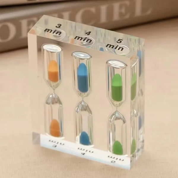 1/2/3 Minute colorful hourglass timer three-in-one