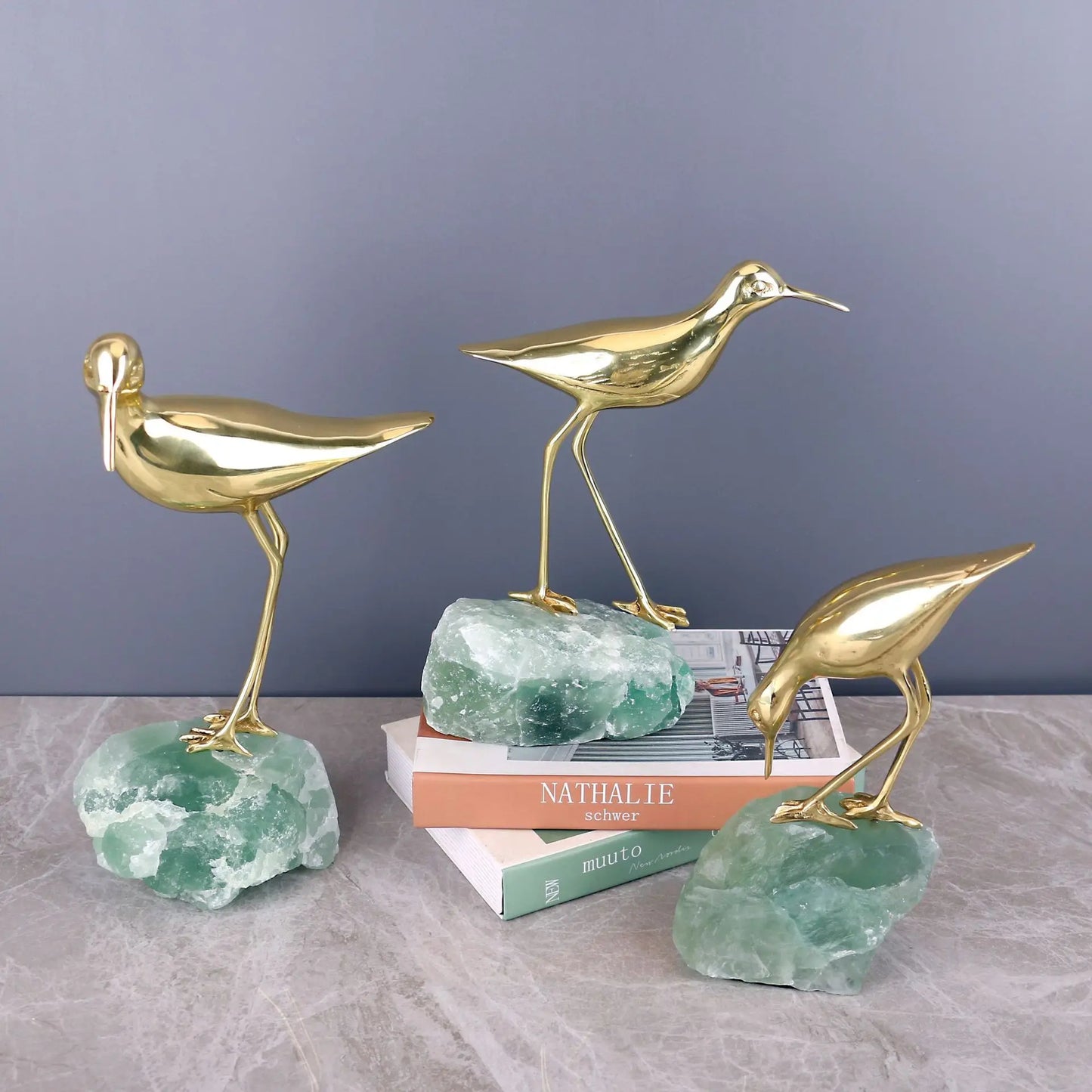 Luxry brass bird ornament