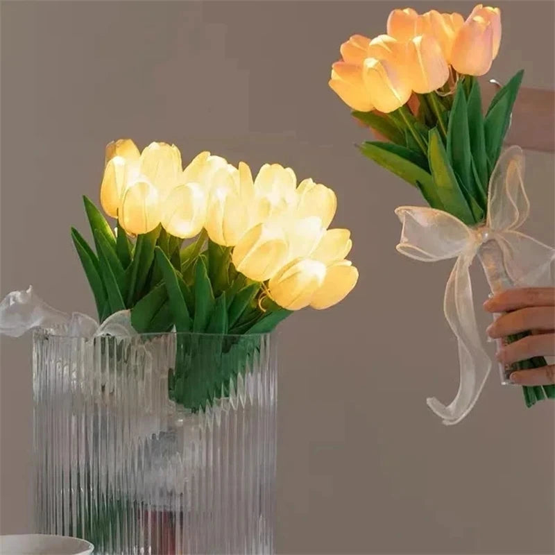 Tulip-shaped LED night lamp