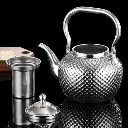silver gold Stainless steel teapot 1.2/1.5/2L