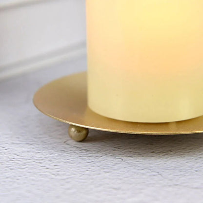 Metal plate candles holder
