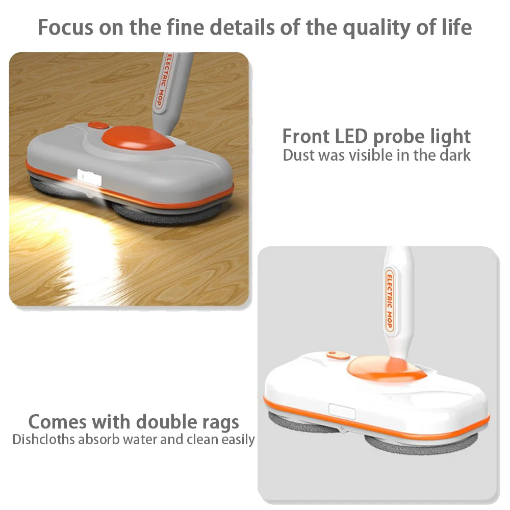 Rechargeable mop, integrated sweeping and mopping