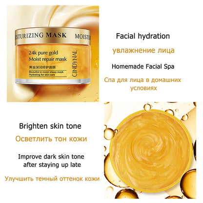 24k Gold Facial Skin Care Set Moisturizing Repair Sleep Mask Acne Facial products kit Mask Anti Wrinkle Essence