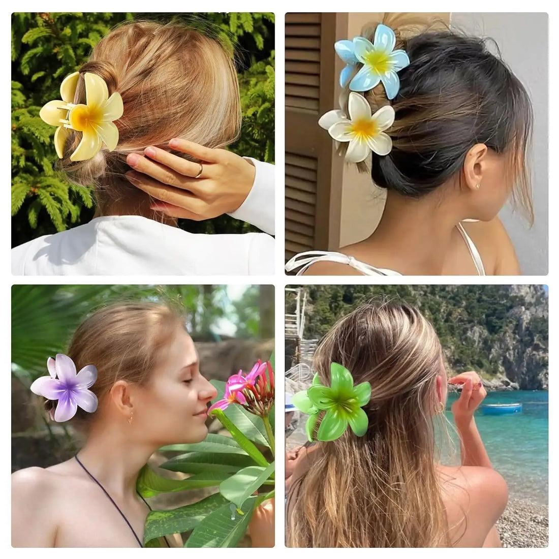 Hawaiian Flower Hair Claws