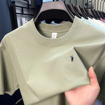 Men Cotton Embroidery T Shirt