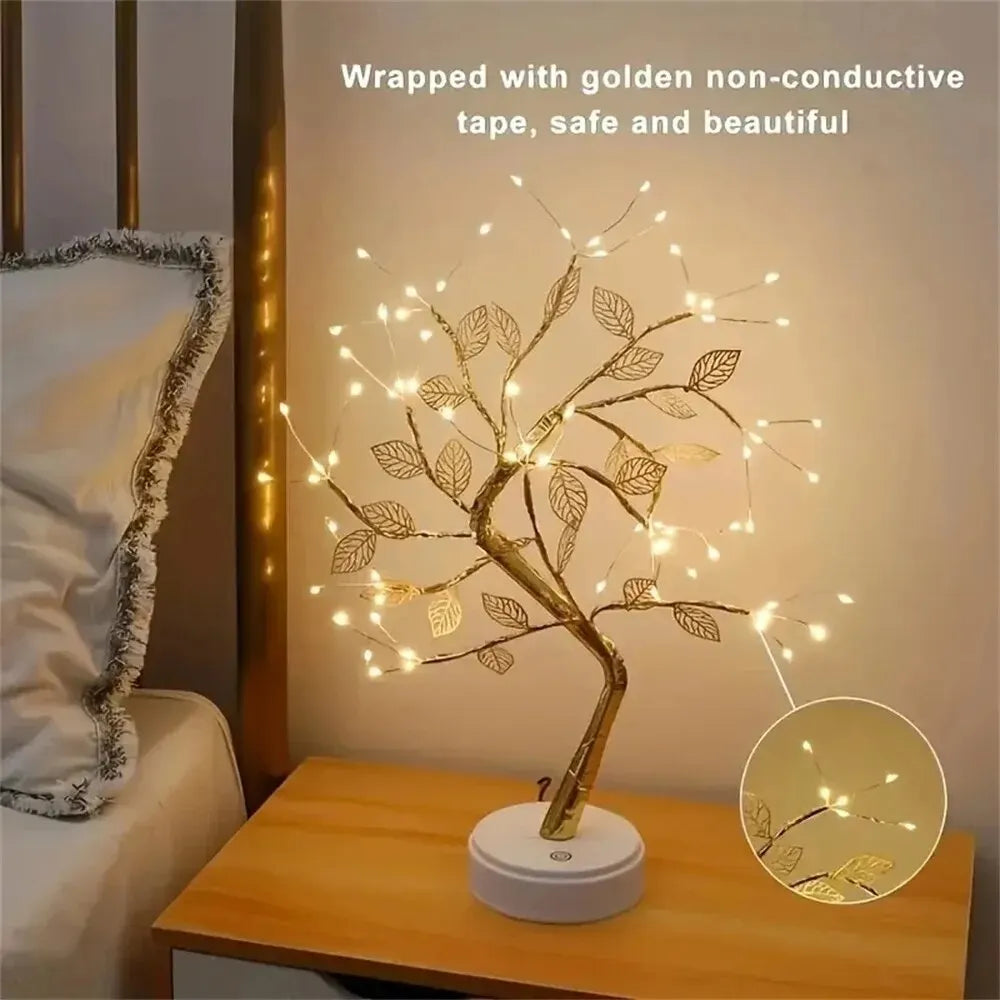 LED rose leaf table lamp