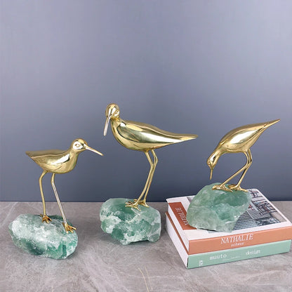 Luxry brass bird ornament