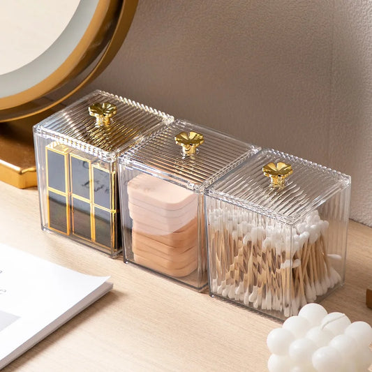 Acrylic cotton swabs storage holder box