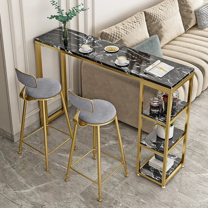 Скандинавский мраморный дизайн стол простой кухня гостиная перегородка барный стол высокая ножка стол балконный стул кухонная мебель ZXF