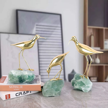 Luxry brass bird ornament